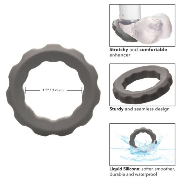 CALIFORNIA EXOTICS ALPHA ERECT RING GRIS - Imagen 3