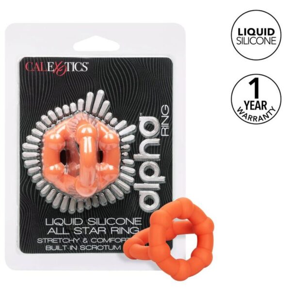 CALIFORNIA EXOTICS ALPHA ALL STAR RING NARANJA - Imagen 2