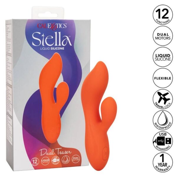 CALIFORNIA EXOTICS STELLA DUAL TEASER NARANJA - Imagen 2