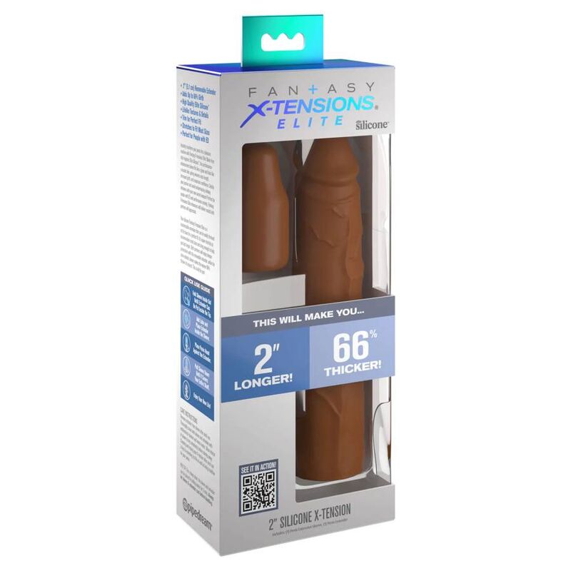 PIPEDREAMS SLEEVE 20,32 CM + 5,00 CM INCH PLUG CARAMEL - Imagen 3