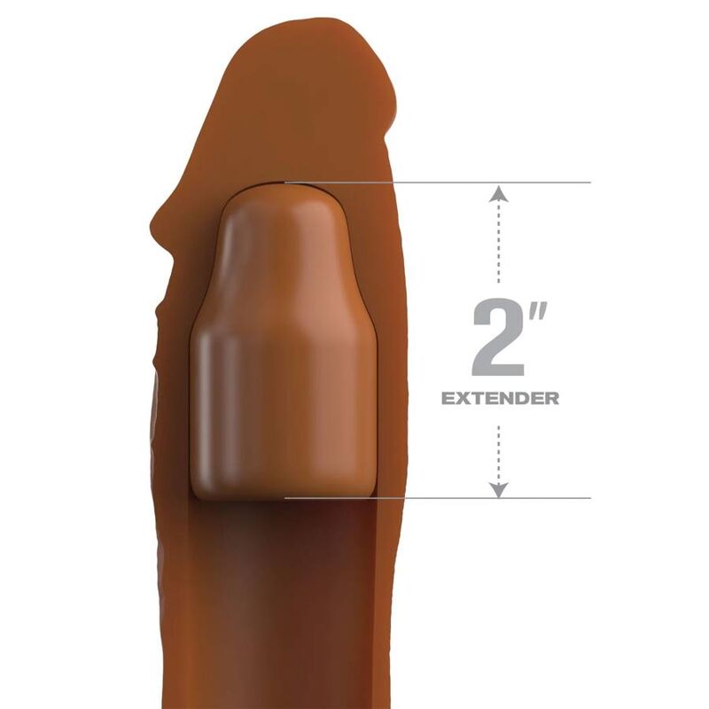 PIPEDREAMS SLEEVE 20,32 CM + 5,00 CM INCH PLUG CARAMEL - Imagen 2