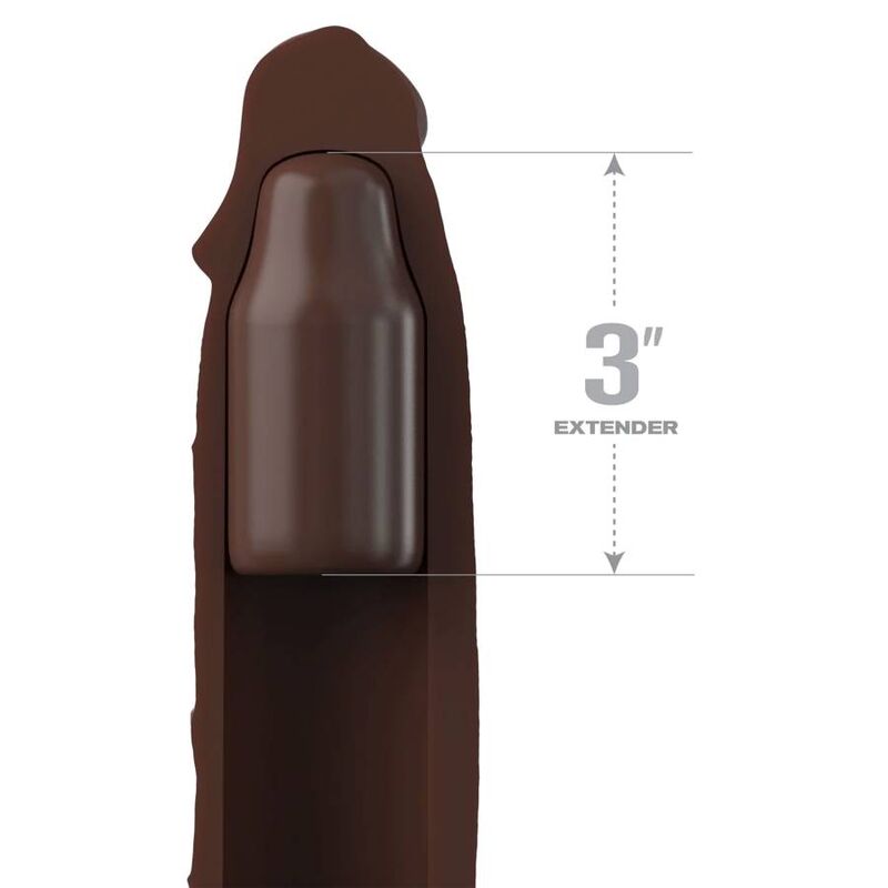 PIPEDREAMS SLEEVE 22,86 CM + 7,62 CM PLUG BROWN - Imagen 2