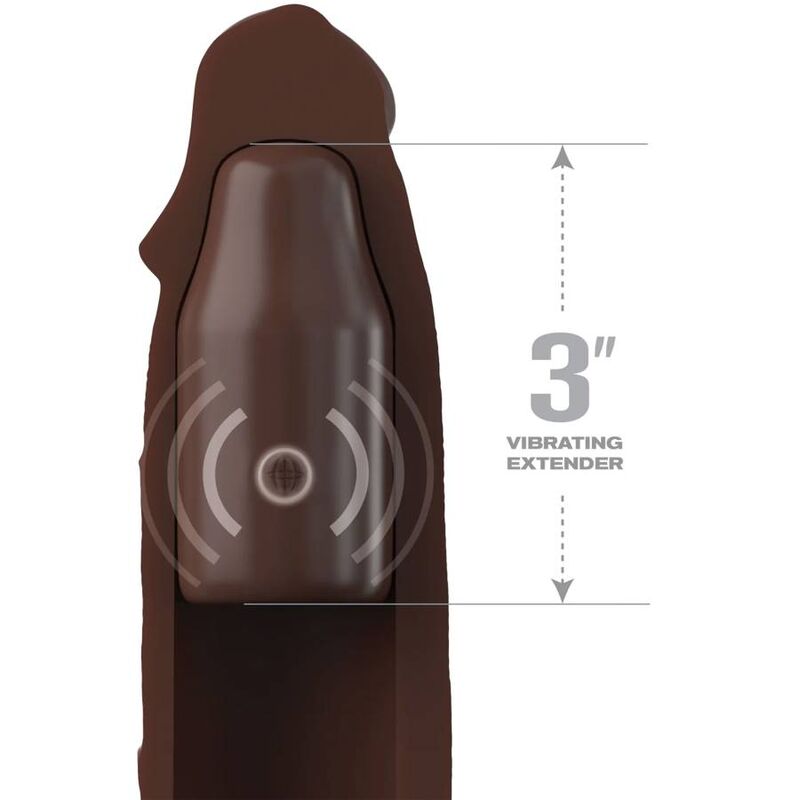 PIPEDREAMS SLEEVE 22,86 CM + 7,62 CM PLUG REMOTE BROWN - Imagen 3
