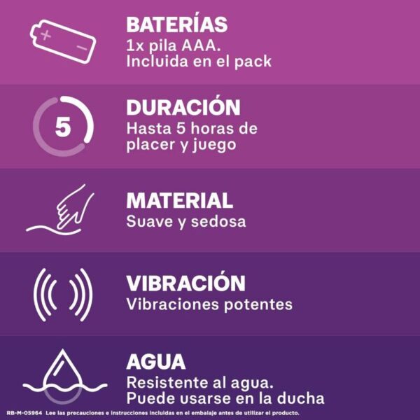 DUREX INTENSE ORGASMIC PURE PLEASURE BALA VIBRADORA - Imagen 3