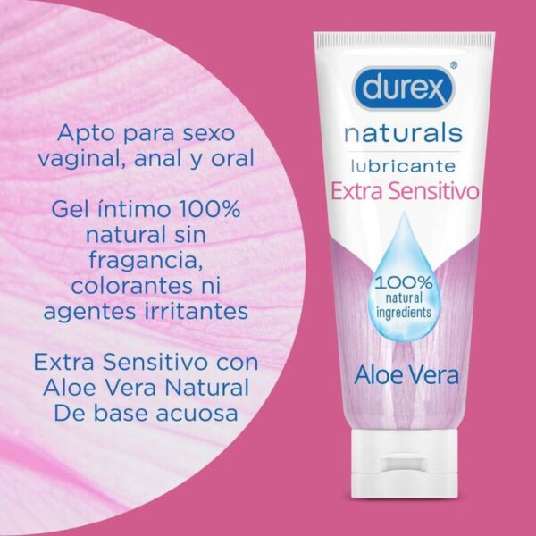 DUREX NATURALS LUBRICANTE EXTRA SENSITIVO 100 ML - Imagen 3