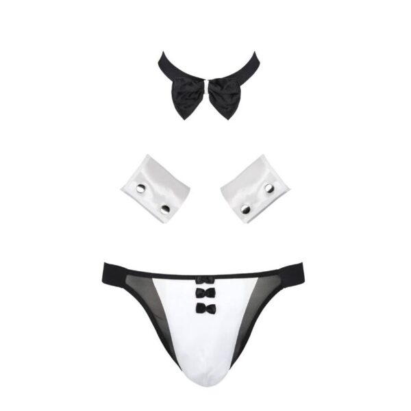 PASSION 036 SLIP ALFROJO NEGRO S/M - Imagen 5
