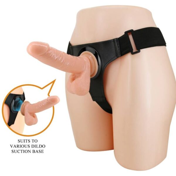 PRETTY LOVE - HARNESS BRIEFS ARNÉS UNIVERSAL CON DILDO TOM 20 CM NATURAL - Imagen 2