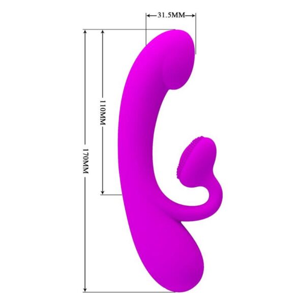 PRETTY LOVE - SINCERE VIBRADOR Y SUCCIONADOR DE CLITORIS SILICONA MORADO - Imagen 5