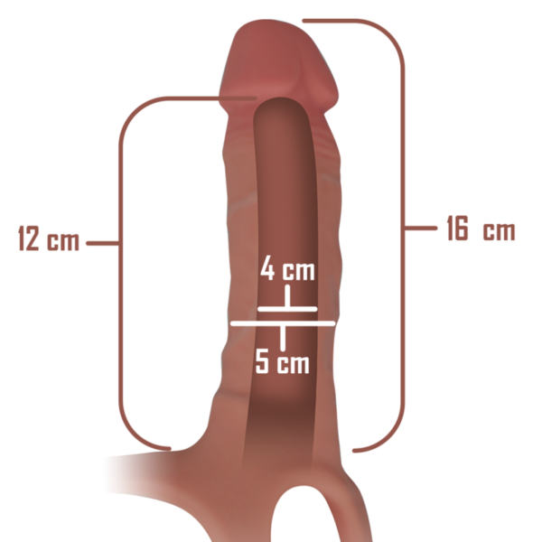 INTENSE - ARNÉS HUECO CON DILDO SILICONA 16 X 3.5 CM - Imagen 4