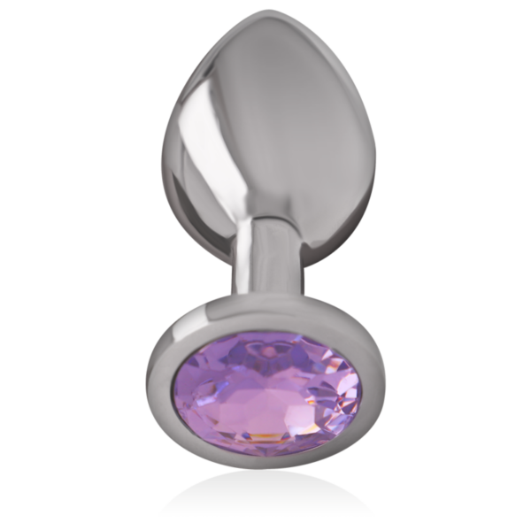 INTENSE - PLUG ANAL METAL ALUMINIO CON CRISTAL VIOLETA TALLA L - Imagen 2