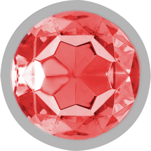 INTENSE - PLUG ANAL METAL ALUMINIO CON CRISTAL ROJO TALLA L - Imagen 3