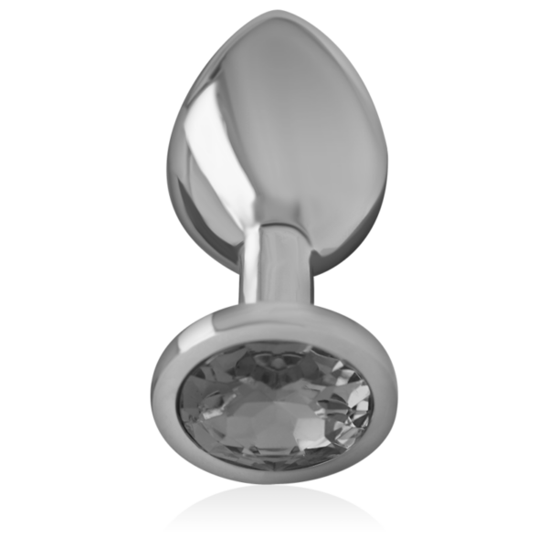 INTENSE - PLUG ANAL METAL ALUMINIO CON CRISTAL NEGRO TALLA L - Imagen 2