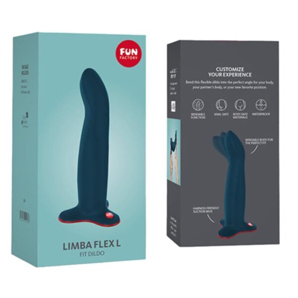 FUN FACTORY - LIMBA DILDO FLEX L VELVET BLUE - Imagen 4
