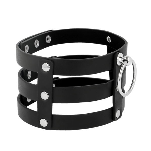 COQUETTE CHIC DESIRE CHOKER CUERO VEGANO ESTILO FETISH - Imagen 3