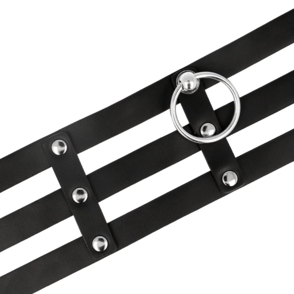 COQUETTE CHIC DESIRE CHOKER CUERO VEGANO ESTILO FETISH - Imagen 5