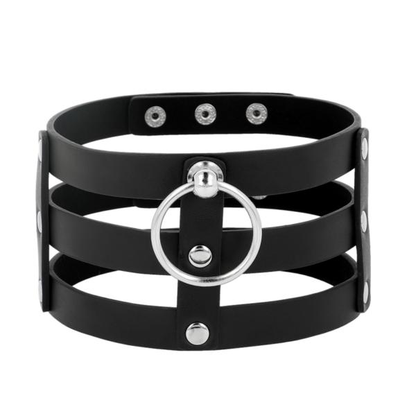 COQUETTE CHIC DESIRE CHOKER CUERO VEGANO ESTILO FETISH - Imagen 4