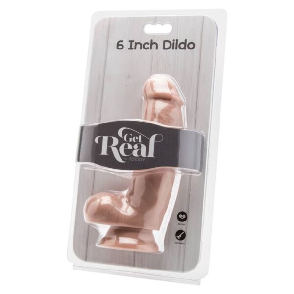 GET REAL - DILDO 12 CM CON TESTICULOS NATURAL - Imagen 2