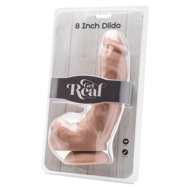 GET REAL - DILDO 20,5 CM CON TESTICULOS NATURAL - Imagen 2