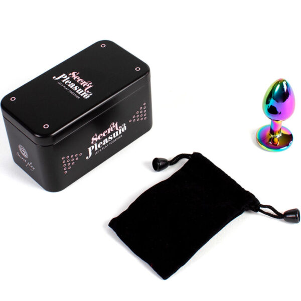 SECRET PLAY - METAL BUTT PLUG MULTICOLOR TALLA S 7 CM - Imagen 4