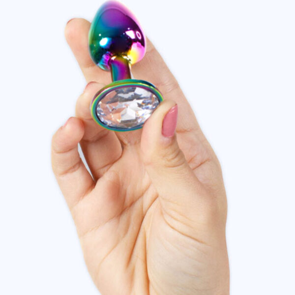 SECRET PLAY - METAL BUTT PLUG MULTICOLOR TALLA S 7 CM - Imagen 3