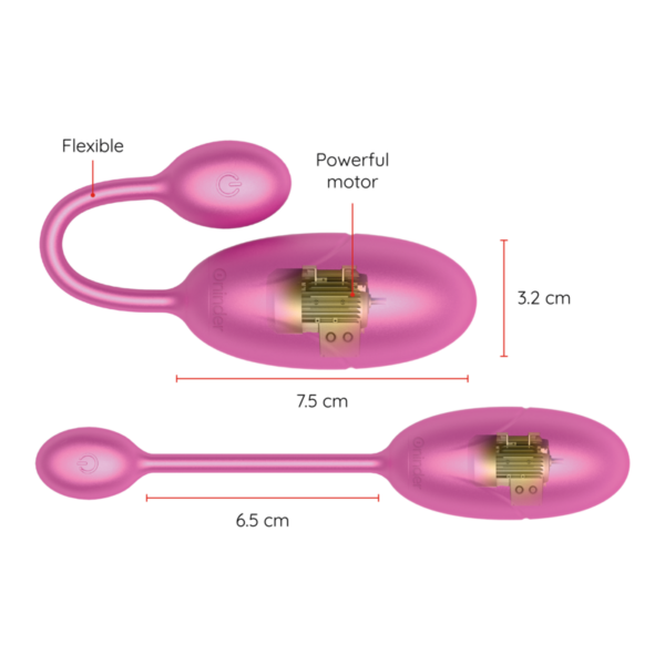 ONINDER - TOKYO HUEVO VIBRADOR ROSA 7.5 X 3.2 CM - APP GRATUITA - Imagen 3