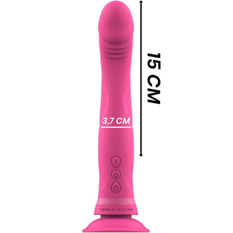 INTENSE - MICHELANGELO DILDO VIBRADOR SILICONA ROSA - Imagen 4