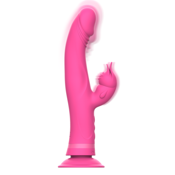 INTENSE - JULIO VIBRADOR RABBIT SILICONA ROSA - Imagen 2