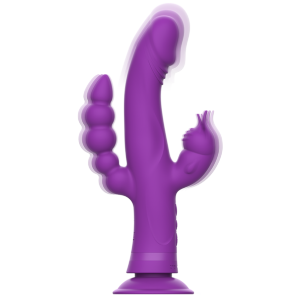 INTENSE - CASANOVA VIBRADOR RABBIT SILICONA TRIPLE MOTOR MORADO - Imagen 2