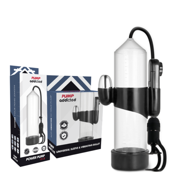 PUMP ADDICTED BOMBA ERECCIÓN RX5 TRANSPARENTE CON VIBRADOR - Imagen 2