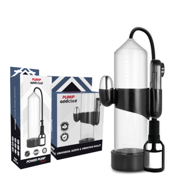 PUMP ADDICTED BOMBA ERECCIÓN RX7 TRANSPARENTE CON VIBRADOR - Imagen 2