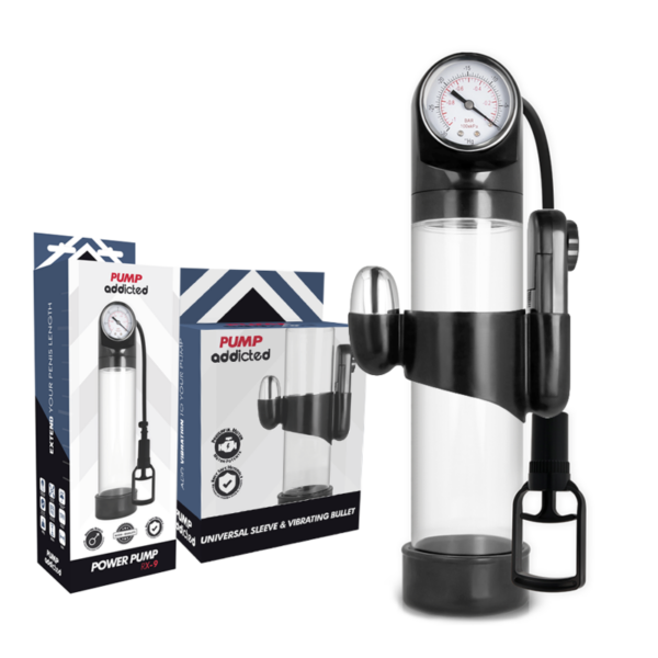 PUMP ADDICTED BOMBA ERECCIÓN RX9 TRANSPARENTE CON VIBRADOR - Imagen 2