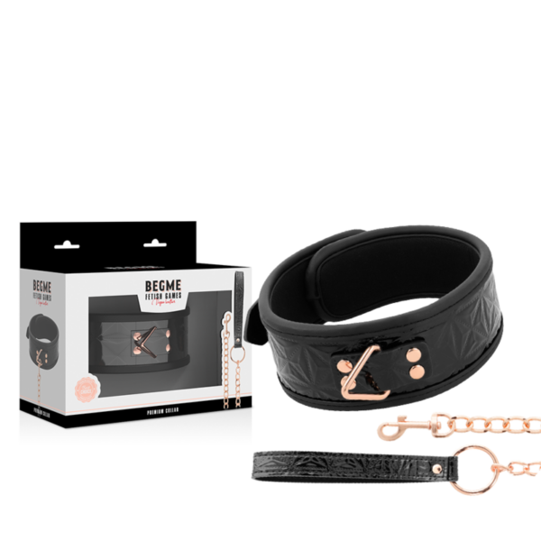 BEGME BLACK EDITION COLLAR CUERO VEGANO CON FORRO DE NOPRENO - Imagen 2