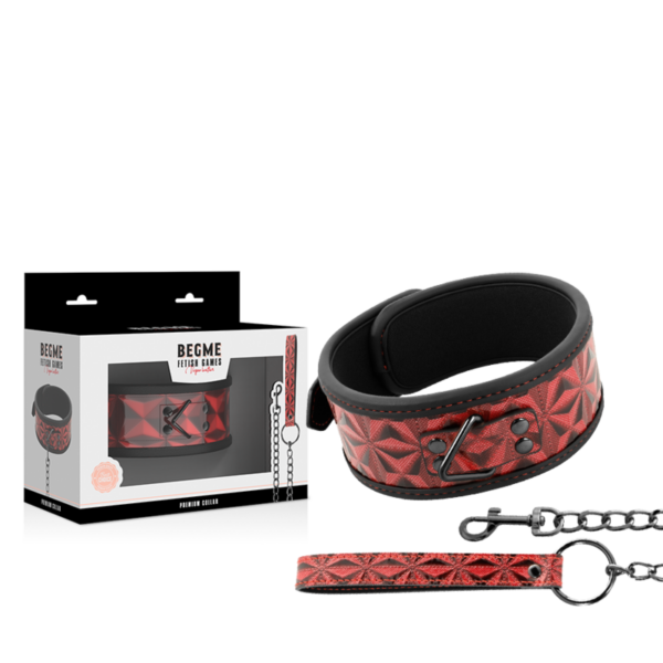 BEGME RED EDITION COLLAR CUERO VEGANO CON FORRO DE NOPRENO - Imagen 2