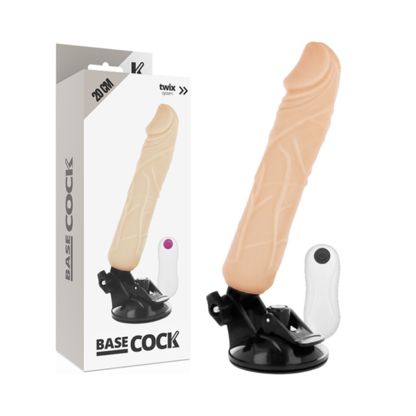BASECOCK - VIBRADOR REALISTICO CONTROL REMOTO NATURAL 20 CM