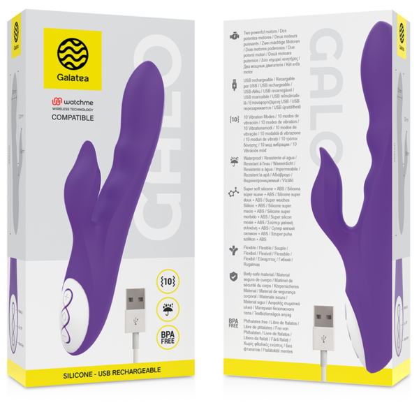 GALATEA GALO VIBRADOR LILA COMPATIBLE CON WATCHME WIRELESS TECHNOLOGY - Imagen 2