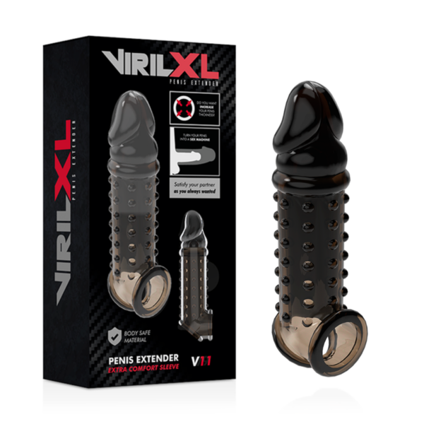 VIRILXL EXTENSION Y FUNDA DE PENE  V11 NEGRO - Imagen 2