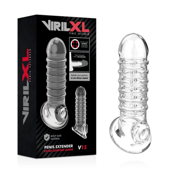 VIRILXL EXTENSION Y FUNDA  DE PENE  V15 TRANSPARENTE - Imagen 2