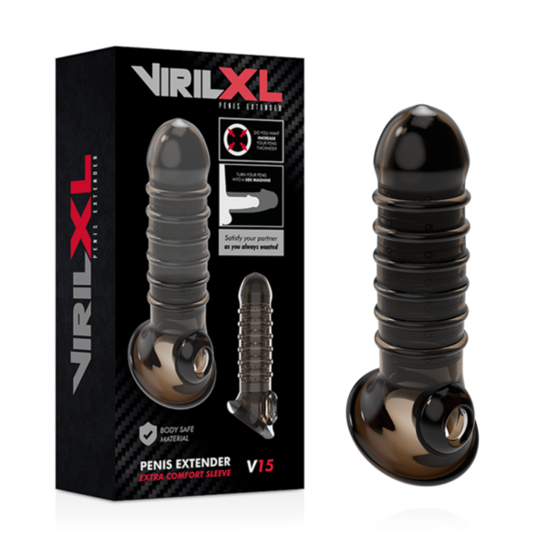 VIRILXL EXTENSION Y FUNDA  DE PENE  V15 NEGRO - Imagen 2