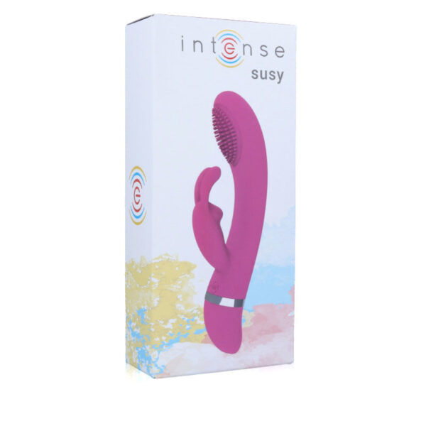 INTENSE SUSY VIBRADOR OSCILANTE SILICON RABBIT ROSA - Imagen 3