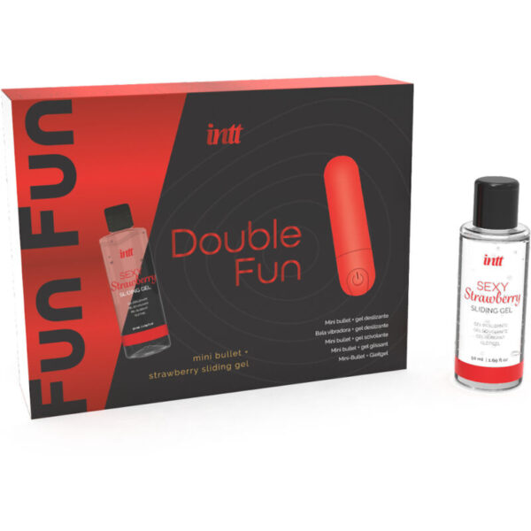 INTT - DOUBLE FUN KIT CON BALA VIBRADORA Y GEL DE MASAJE FRESA - Imagen 2