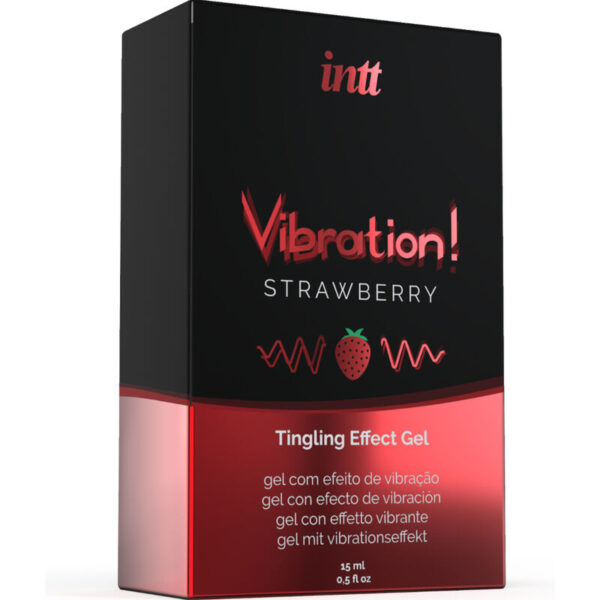 INTT - POTENTE ESTIMULANTE  ÍNTIMO GEL VIBRADOR LIQUIDO FRESA 15ML - Imagen 3