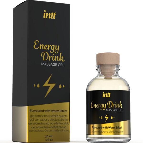 INTT - GEL DE MASAJE CON SABOR A BEBIDA ENERGETÍCA Y EFECTO CALOR - Imagen 2