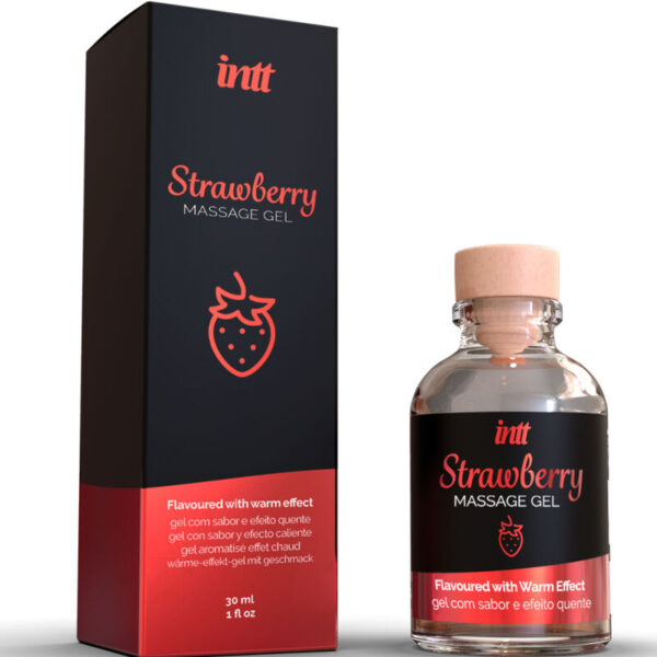 INTT - GEL DE MASAJE SABOR A FRESA EFECTO CALOR - Imagen 2
