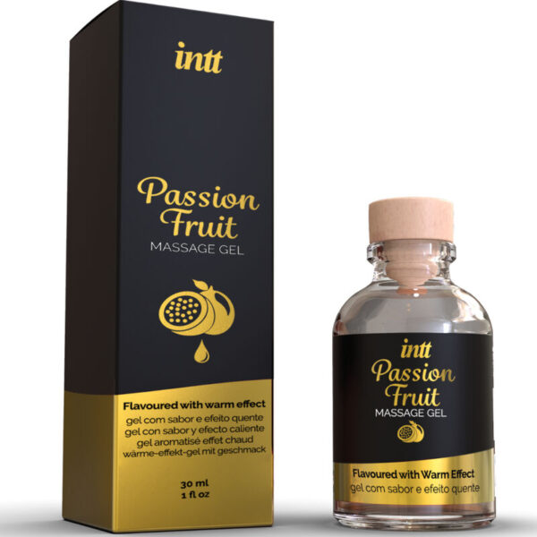 INTT - GEL DE MASAJE SABOR A FRUTA DE LA PASIÓN EFECTO CALOR - Imagen 2