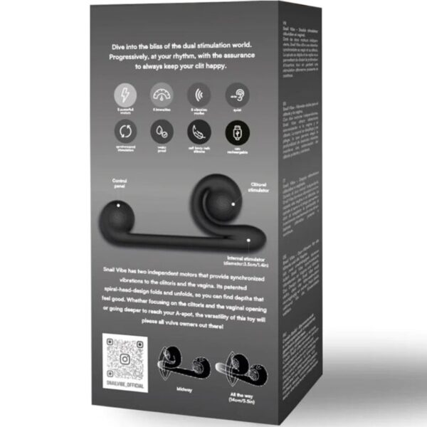 SNAIL VIBE VIBRADOR MULTIACCION NEGRO - Imagen 5
