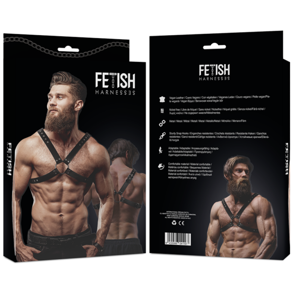 FETISH SUBMISSIVE ATTITUDE - ARNÉS ECOPIEL PECHO CRUZADO HOMBRE - Imagen 2