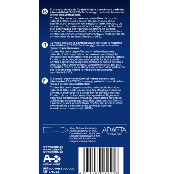 CONTROL ADAPTA NATURE PRESERVATIVOS 6 UNIDADES - Imagen 2