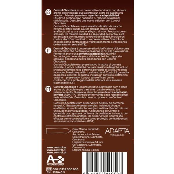 CONTROL CHOCOLATE PRESERVATIVOS 12 UNIDADES - Imagen 2