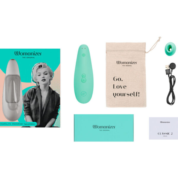 WOMANIZER - MARILYN MONROE CLASSIC 2 ESTIMULADOR DE CLÍTORIS MENTA - Imagen 4