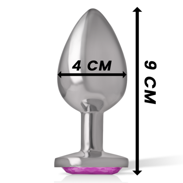 INTENSE - PLUG ANAL METAL ALUMINIO CORAZÓN ROSA TALLA L - Imagen 4